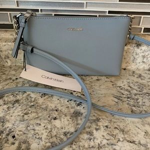 Calvin Klein Mini Xbody Purse Baby Blue Nwt